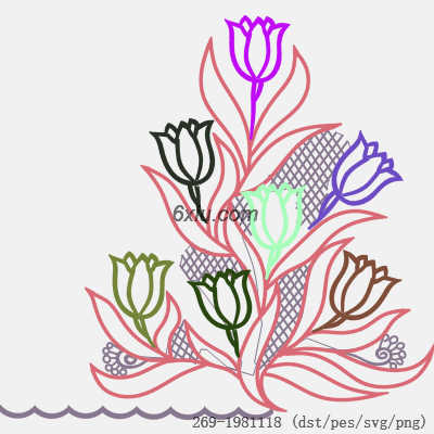 svg矢量绣花图下载