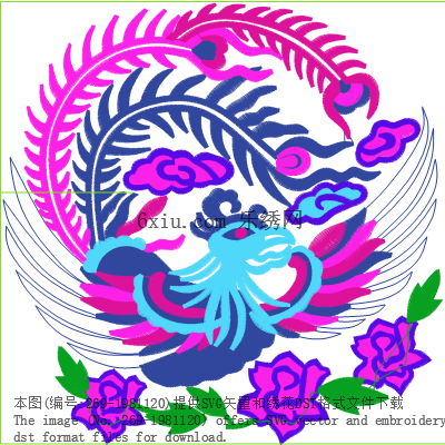 svg矢量绣花图下载