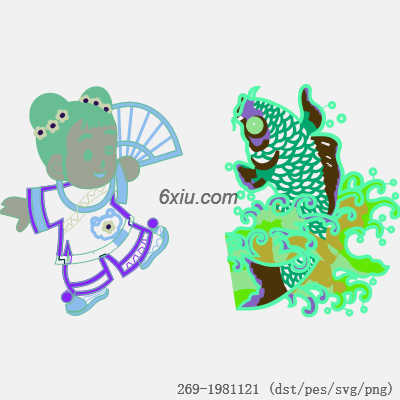 svg矢量绣花图下载