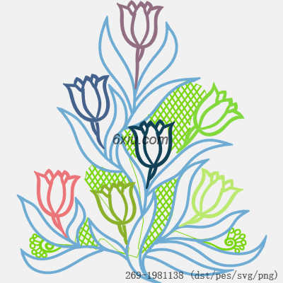 svg矢量绣花图下载