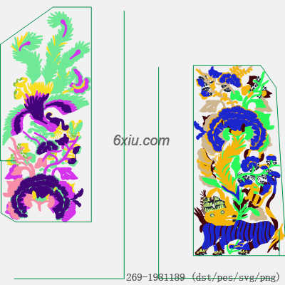svg矢量绣花图下载