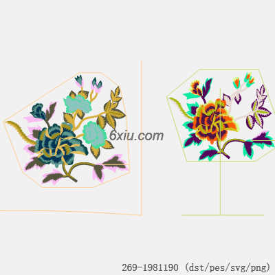 svg矢量绣花图下载