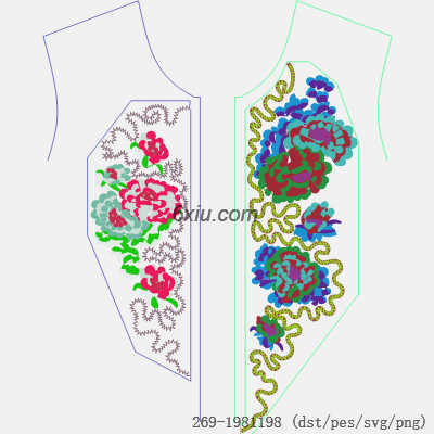 svg矢量绣花图下载