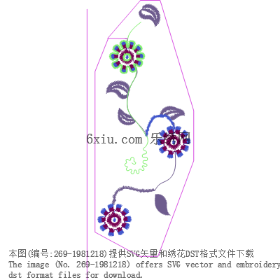 svg矢量绣花图下载