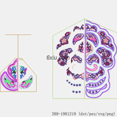 svg矢量绣花图下载