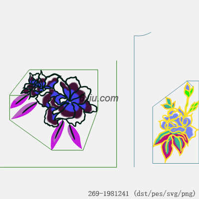 svg矢量绣花图下载