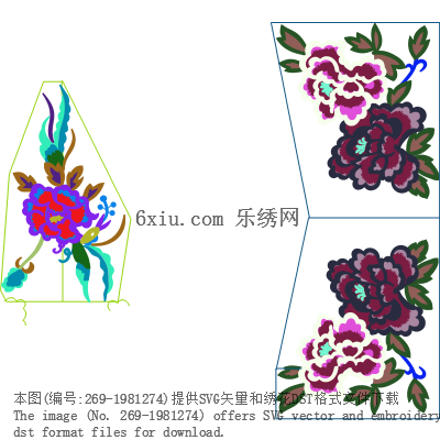 svg矢量绣花图下载