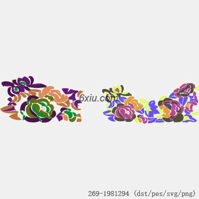 svg矢量绣花图下载