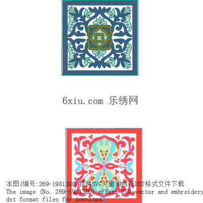 svg矢量绣花图下载