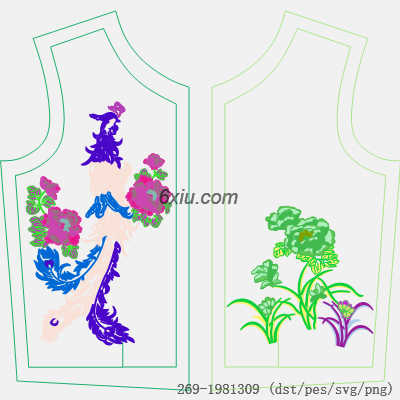 svg矢量绣花图下载