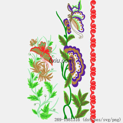 svg矢量绣花图下载