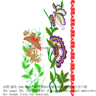 svg矢量绣花图下载