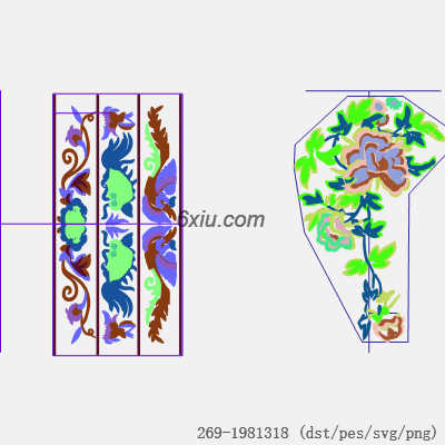 svg矢量绣花图下载