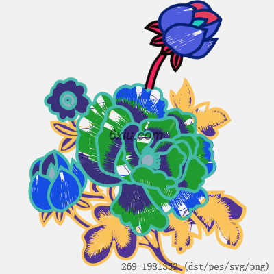 svg矢量绣花图下载