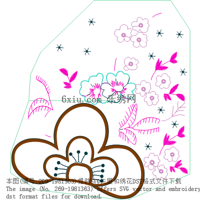 svg矢量绣花图下载