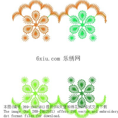 svg矢量绣花图下载
