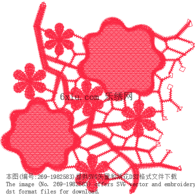 svg矢量绣花图下载
