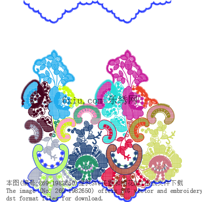 svg矢量绣花图下载