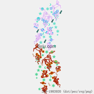 svg矢量绣花图下载