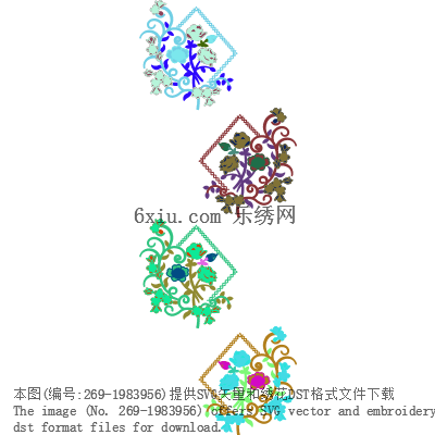 svg矢量绣花图下载