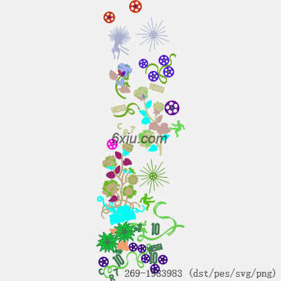 svg矢量绣花图下载