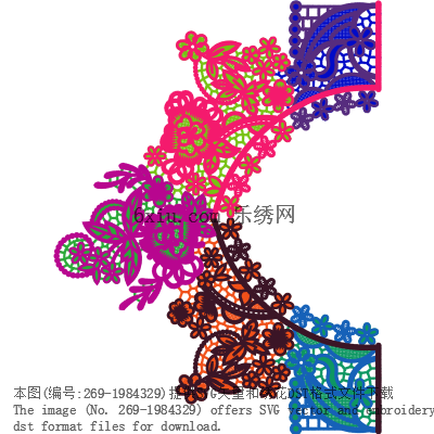 svg矢量绣花图下载