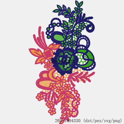 svg矢量绣花图下载