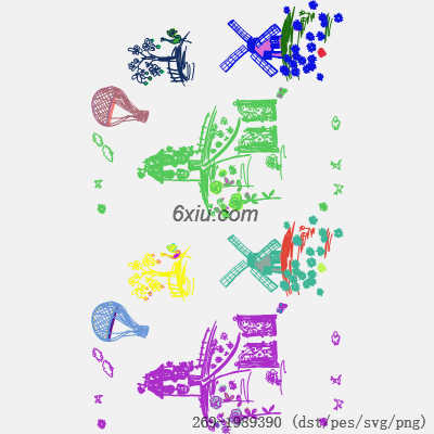 svg矢量绣花图下载