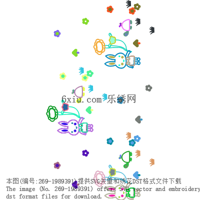 svg矢量绣花图下载