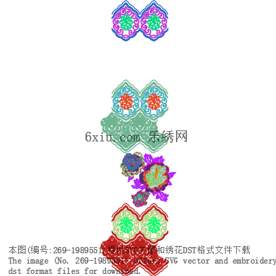svg矢量绣花图下载