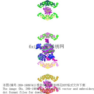 svg矢量绣花图下载
