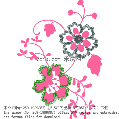svg矢量绣花图下载
