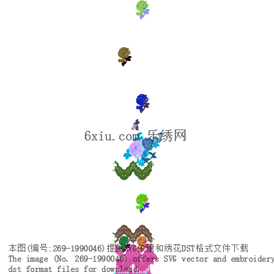 svg矢量绣花图下载