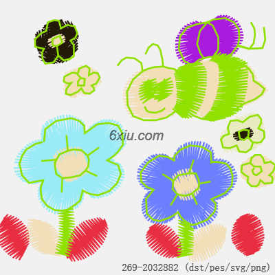 svg矢量绣花图下载