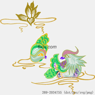 svg矢量绣花图下载