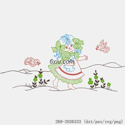 svg矢量绣花图下载