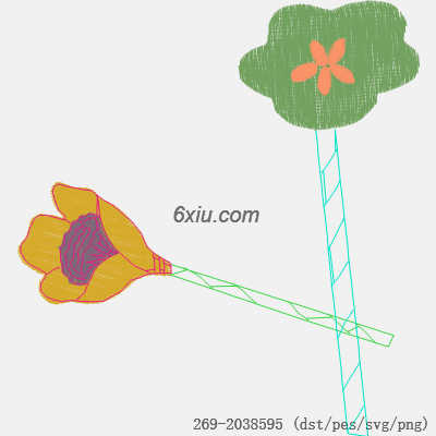 svg矢量绣花图下载