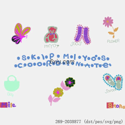 svg矢量绣花图下载