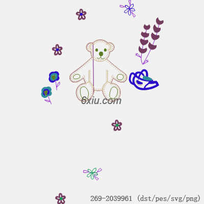 svg矢量绣花图下载
