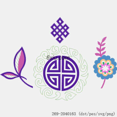 svg矢量绣花图下载