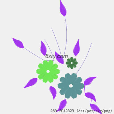 svg矢量绣花图下载