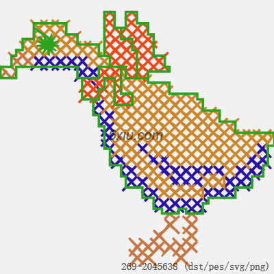 svg矢量绣花图下载
