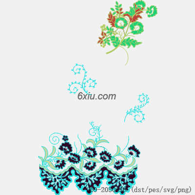 svg矢量绣花图下载