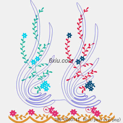 svg矢量绣花图下载
