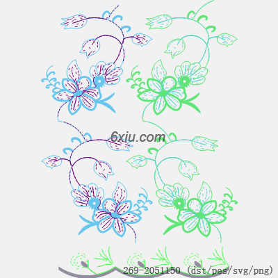 svg矢量绣花图下载