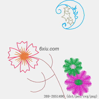 svg矢量绣花图下载