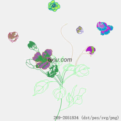 svg矢量绣花图下载