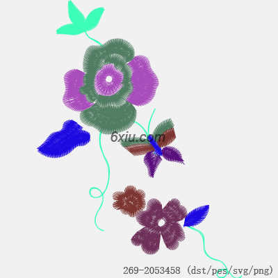 svg矢量绣花图下载