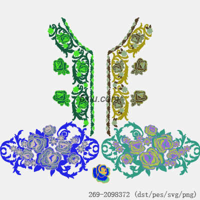 svg矢量绣花图下载