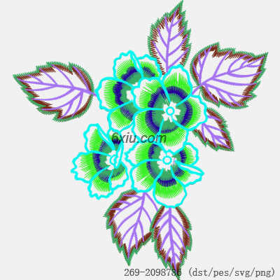 svg矢量绣花图下载